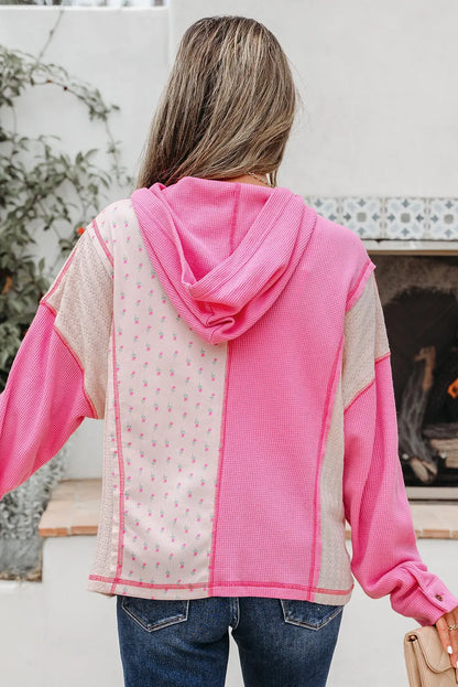 Hollievi Patchwork Hooded Oversize Pullover