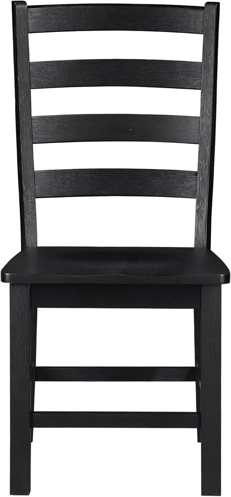 Dining Chairs Set of 2, Dining Chairs with Solid Wood Legs and Footrest, High Ladder Back Farmhouse Dining Chairs, Wooden Dining Room Chairs, Black ShipItFurniture