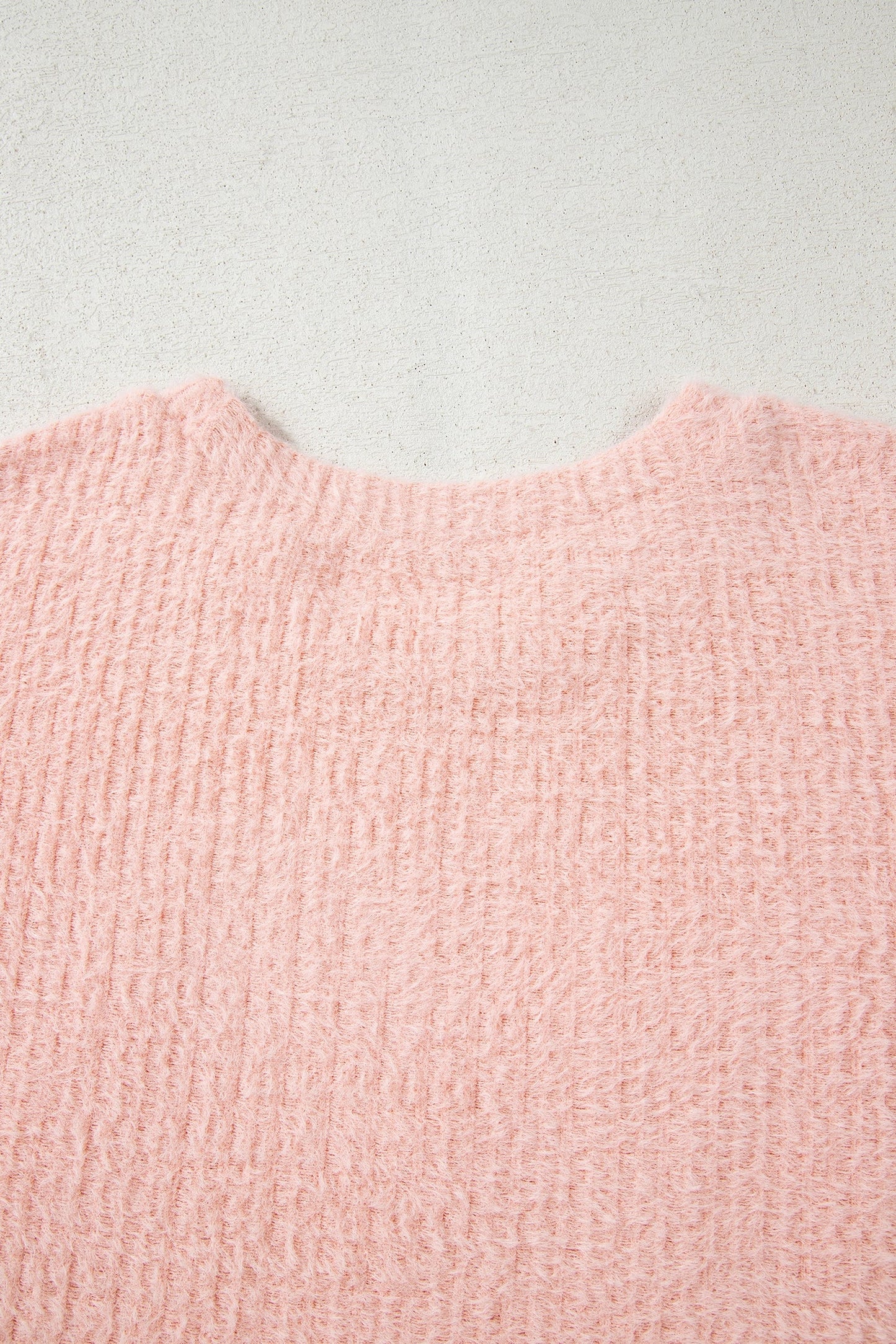 Ivy Fuzzy Ribbed Texture Long Sleeve Top
