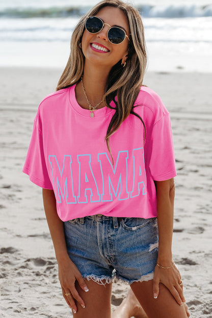 MAMA Letter Graphic Neon Tee