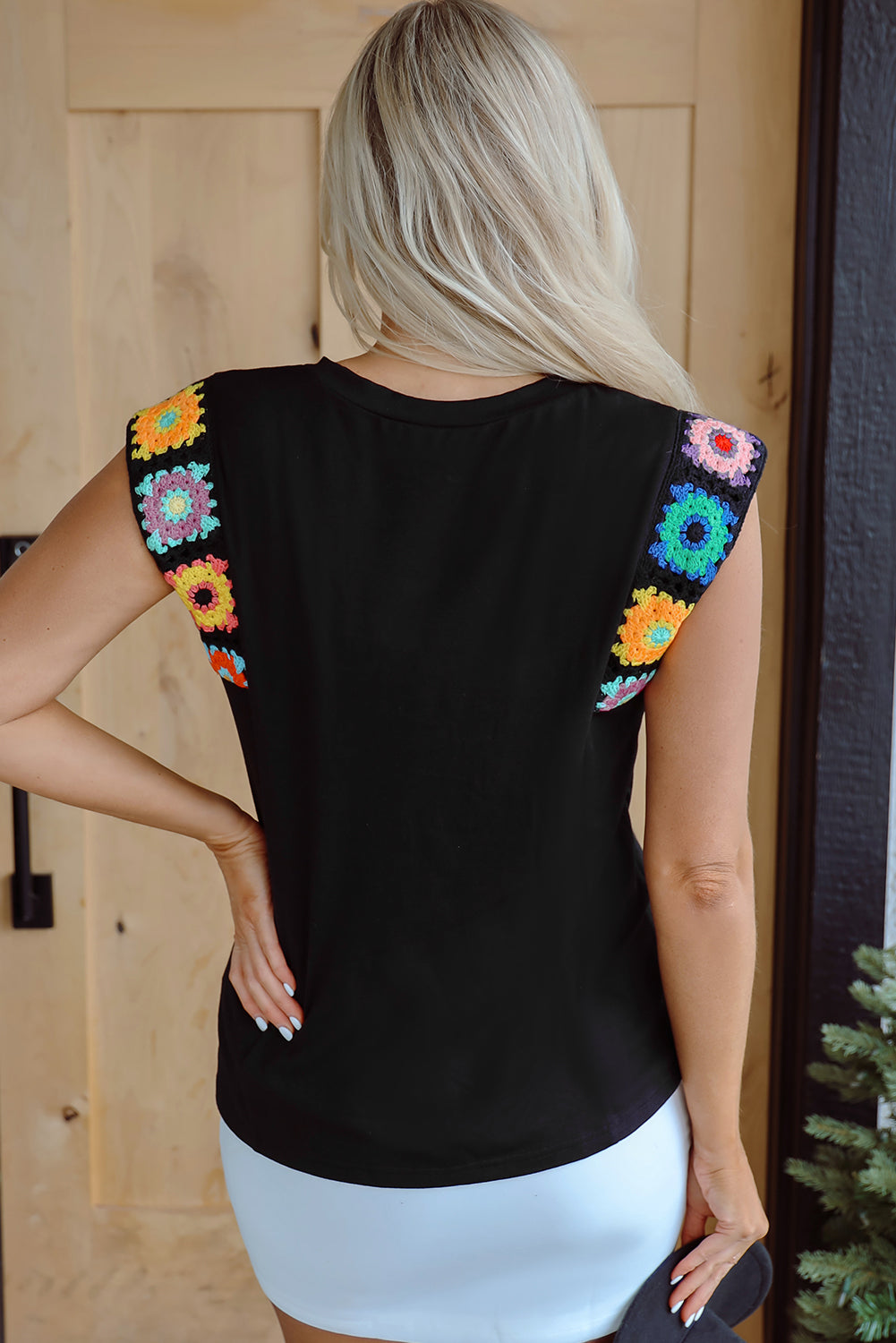 Kelly Floral Crochet Casual Tank Top