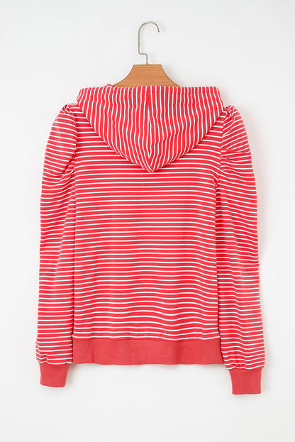 Hallie Puff Sleeve Stripe Hoodie