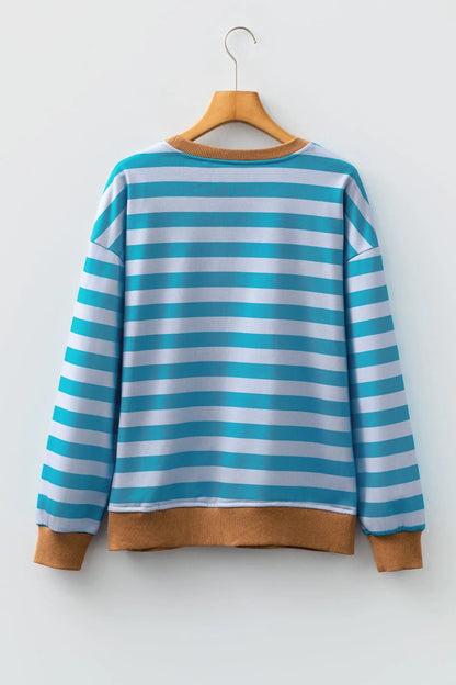 Madiena Trim Drop Shoulder Sweatshirt