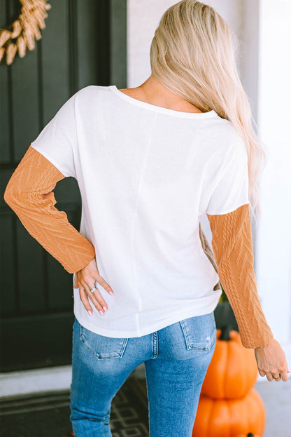 Emily Textured Knit top Long Sleeve Top