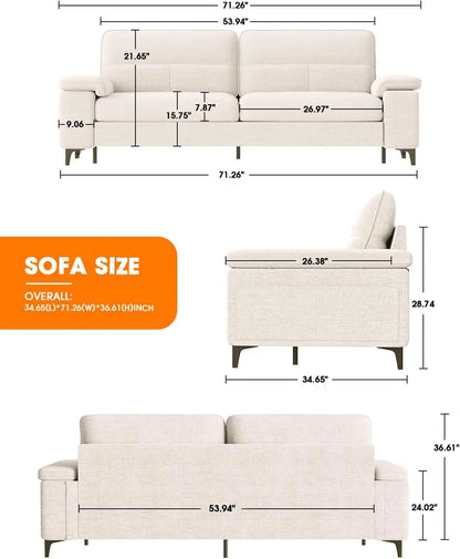Beige Loveseat With Removable Cover For Living Room - Get it from Bo