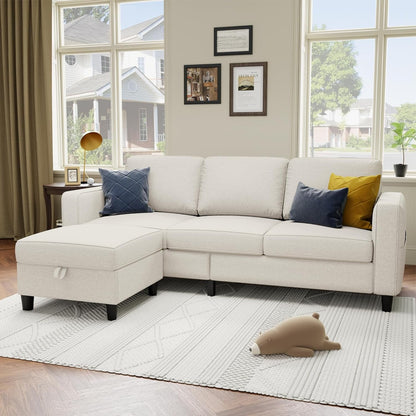 Beige Sectional Sofa for Small Spaces Comfortable and Versatile ShipItFurniture