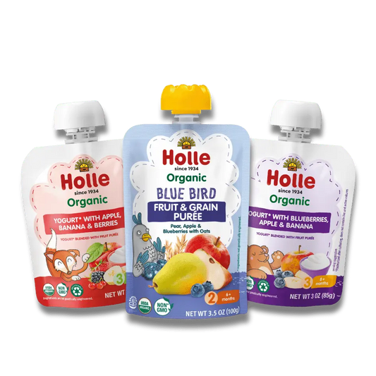 Berries Bundle: Apples, Banana & Berries Yogurt, Blueberries, Apple, Banana Yogurt, and Blue Bird Holle USA