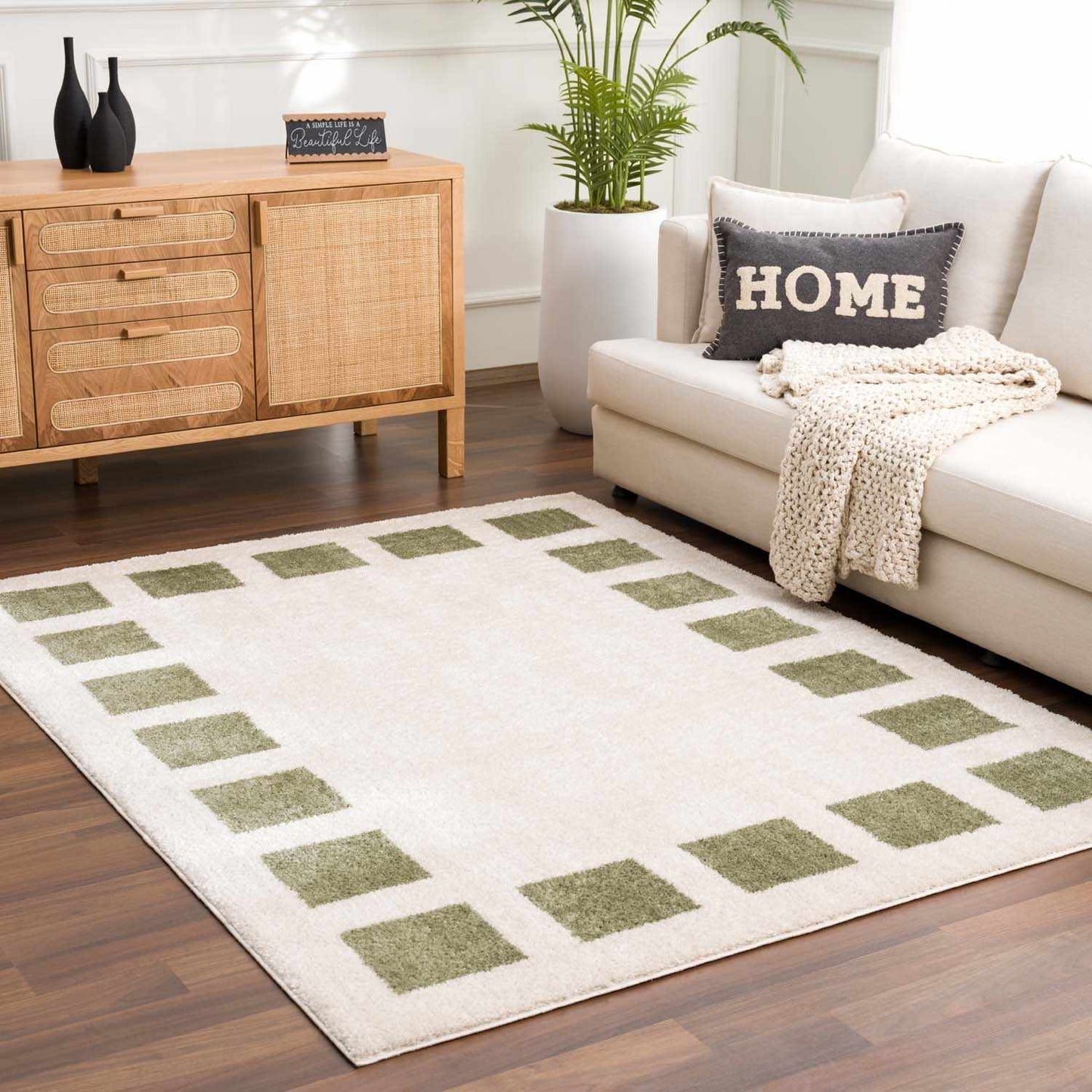 Beynon Green Washable Area Rug - Get it from Bo