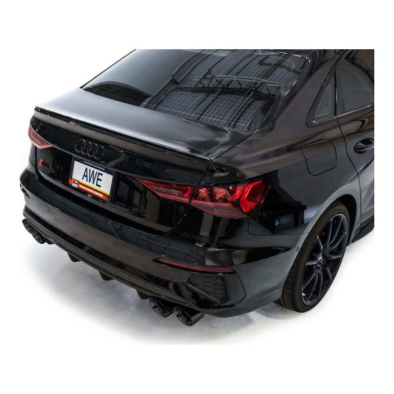 AWE 22-24 Audi 8Y S3 Track Edition Exhaust  - Diamond Black Tips NP Motorsports
