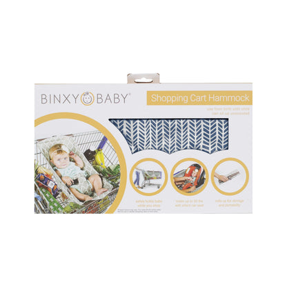 Baby Shopping Cart Hammock | Blue Little Arrow Design Binxy Baby