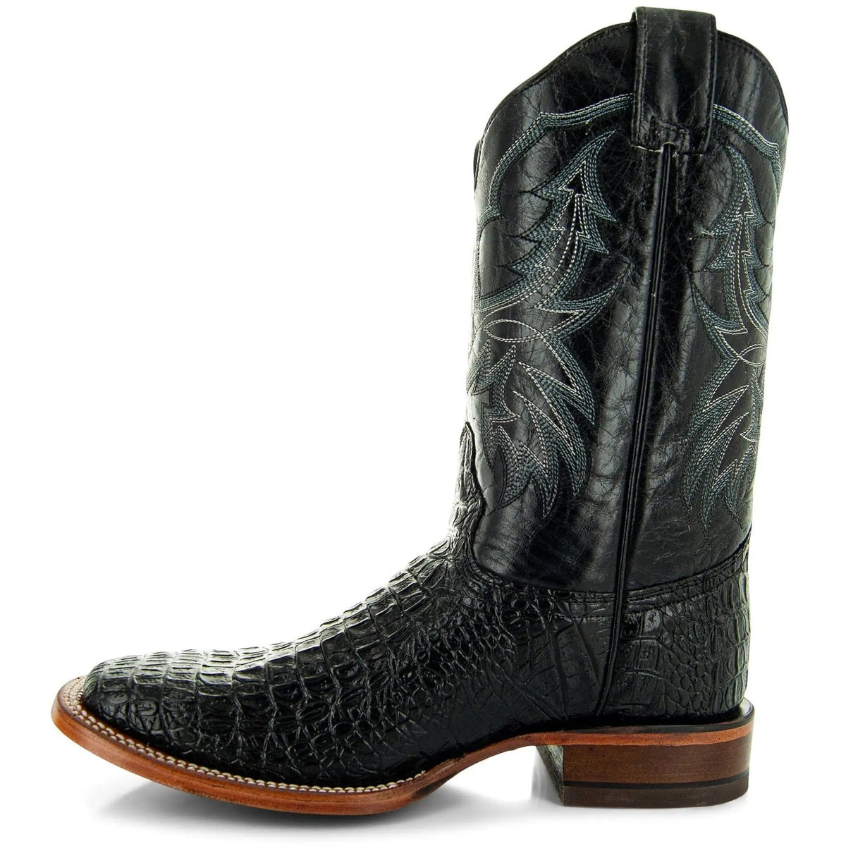 Black Caiman Belly Print Men's Cowboy Boots H4001 - Get it from Bo