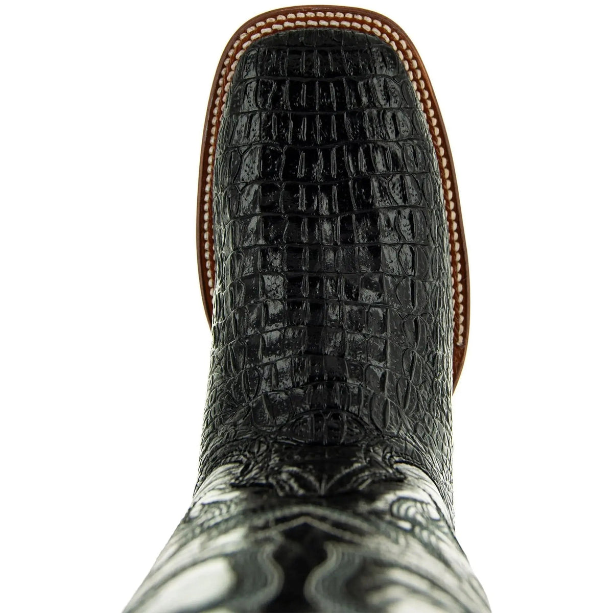 Black Caiman Belly Print Men's Cowboy Boots H4001 - Get it from Bo