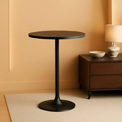 Black Circular Bar Table Water proof Coated Metal Base - Get it from Bo