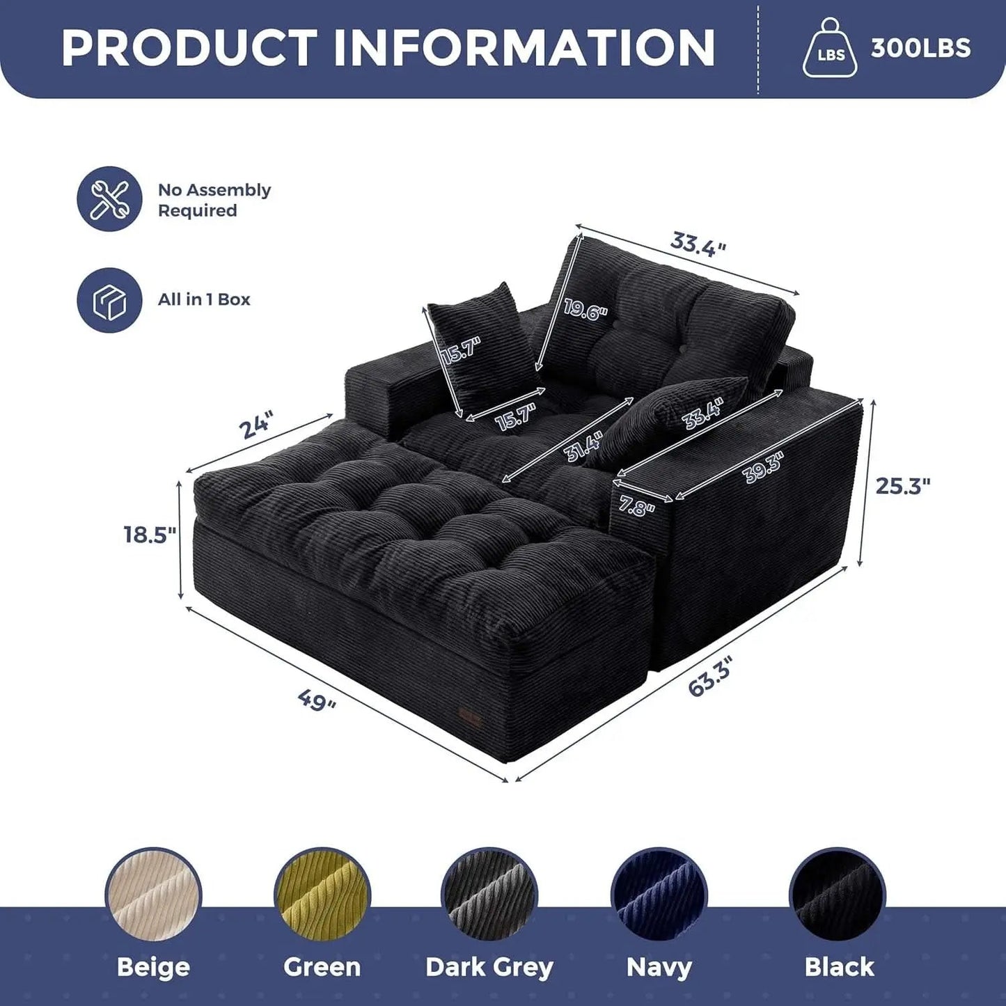 Black Luxurious Modular Sectional Sofa With Chaise - Get it from Bo