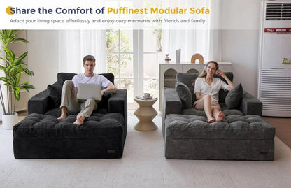 Black Luxurious Modular Sectional Sofa With Chaise - Get it from Bo