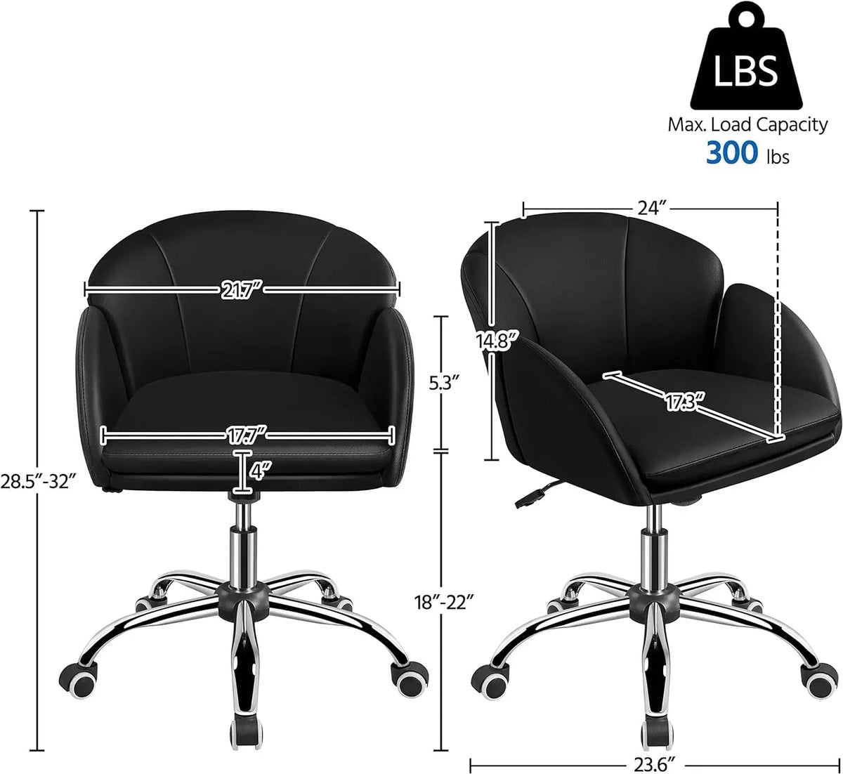Black Velvet Upholstered Swivel Desk Chair For Office - Get it from Bo