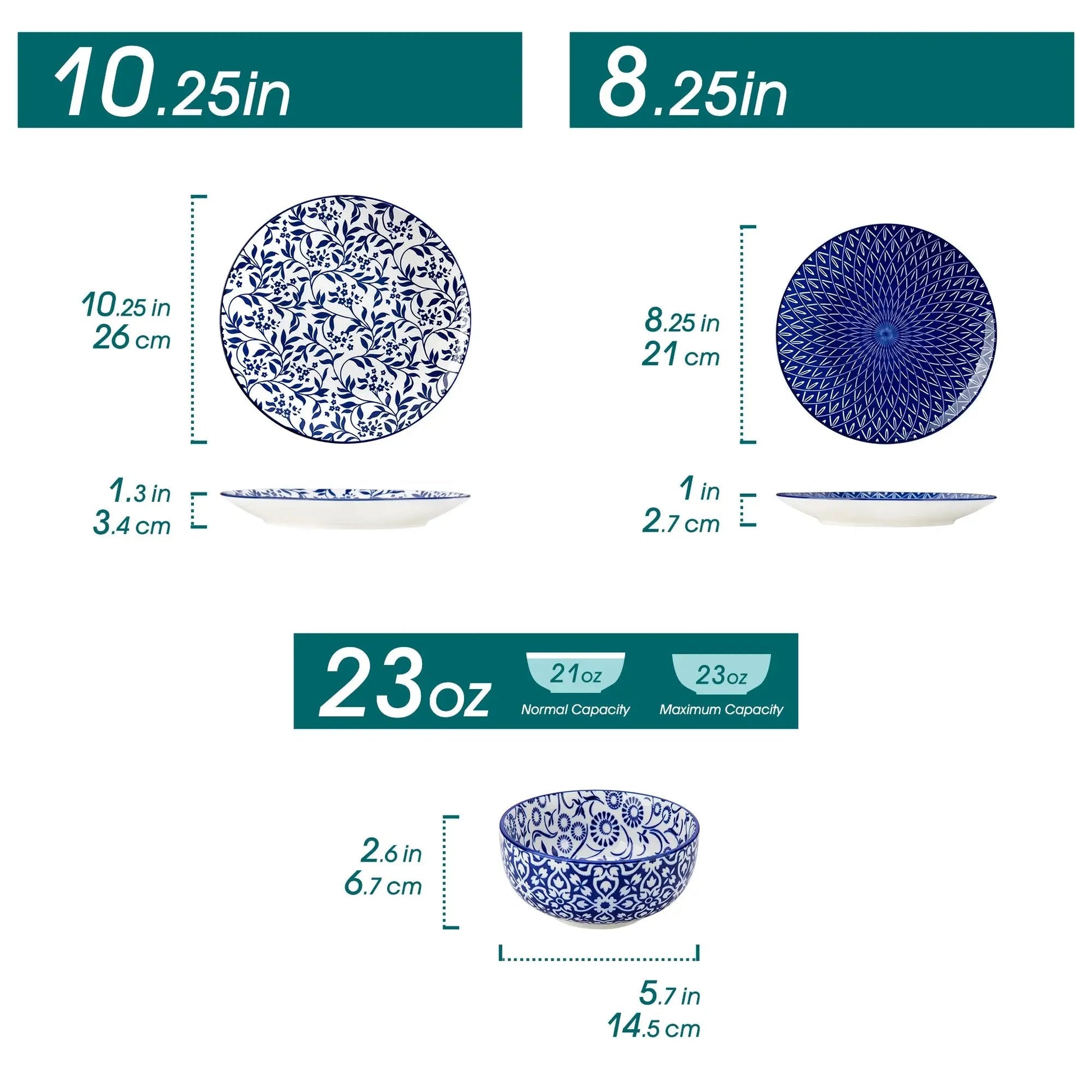 Blue and White China Blue Porcelain Plate Set 12/24/36 - Get it from Bo