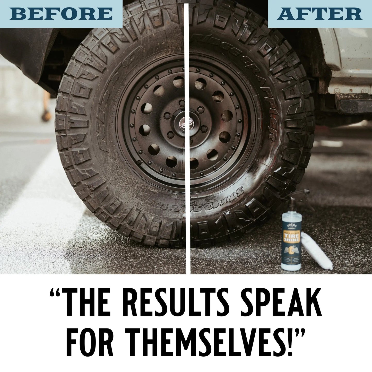 Blue Suede Tire Shine with Protect Shield Formula™ - Get it from Bo