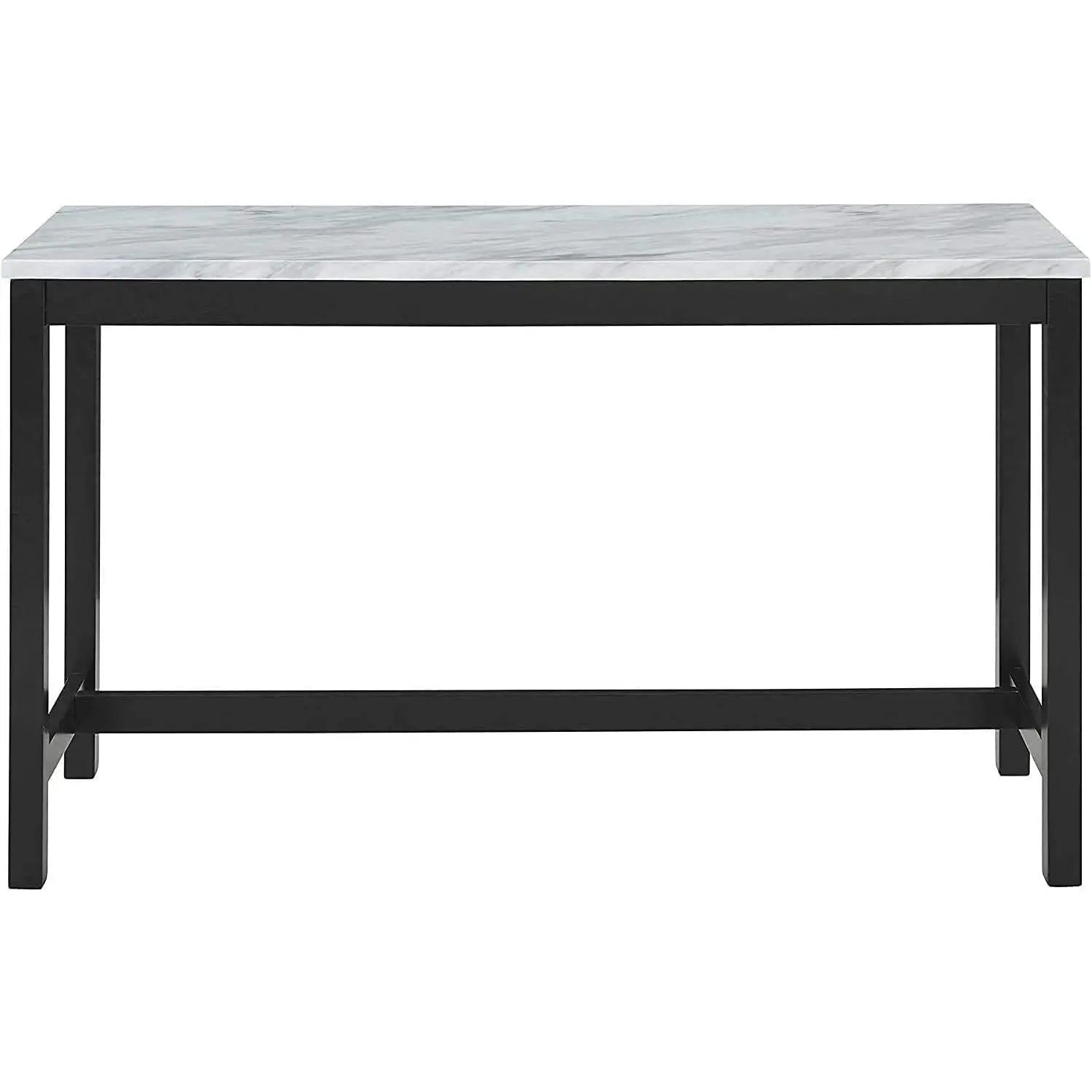 Blue Velvet Bar Table Set With 3 Stools Faux Marble Top - Get it from Bo