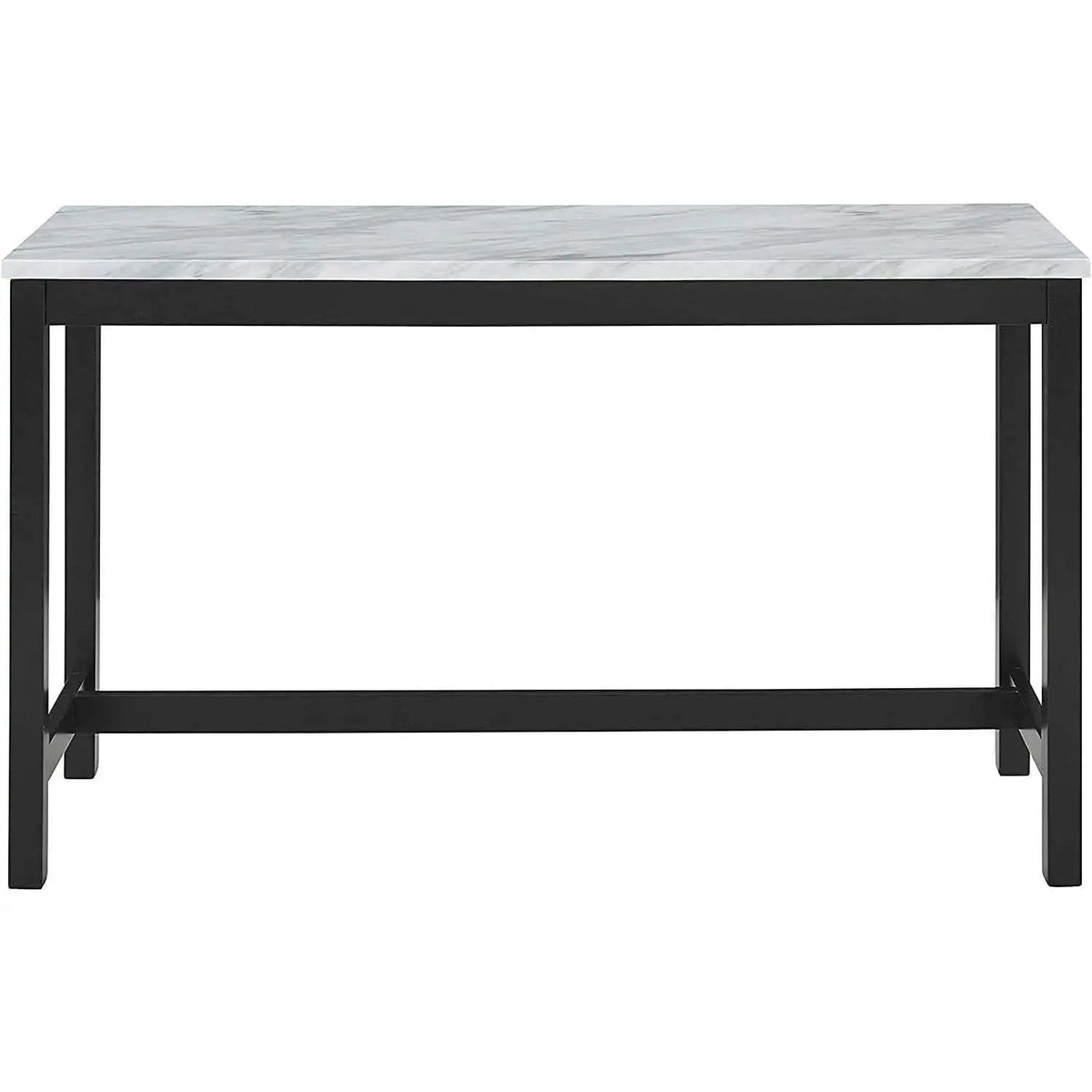 Blue Velvet Bar Table Set With Faux Marble Top 4 Piece - Get it from Bo