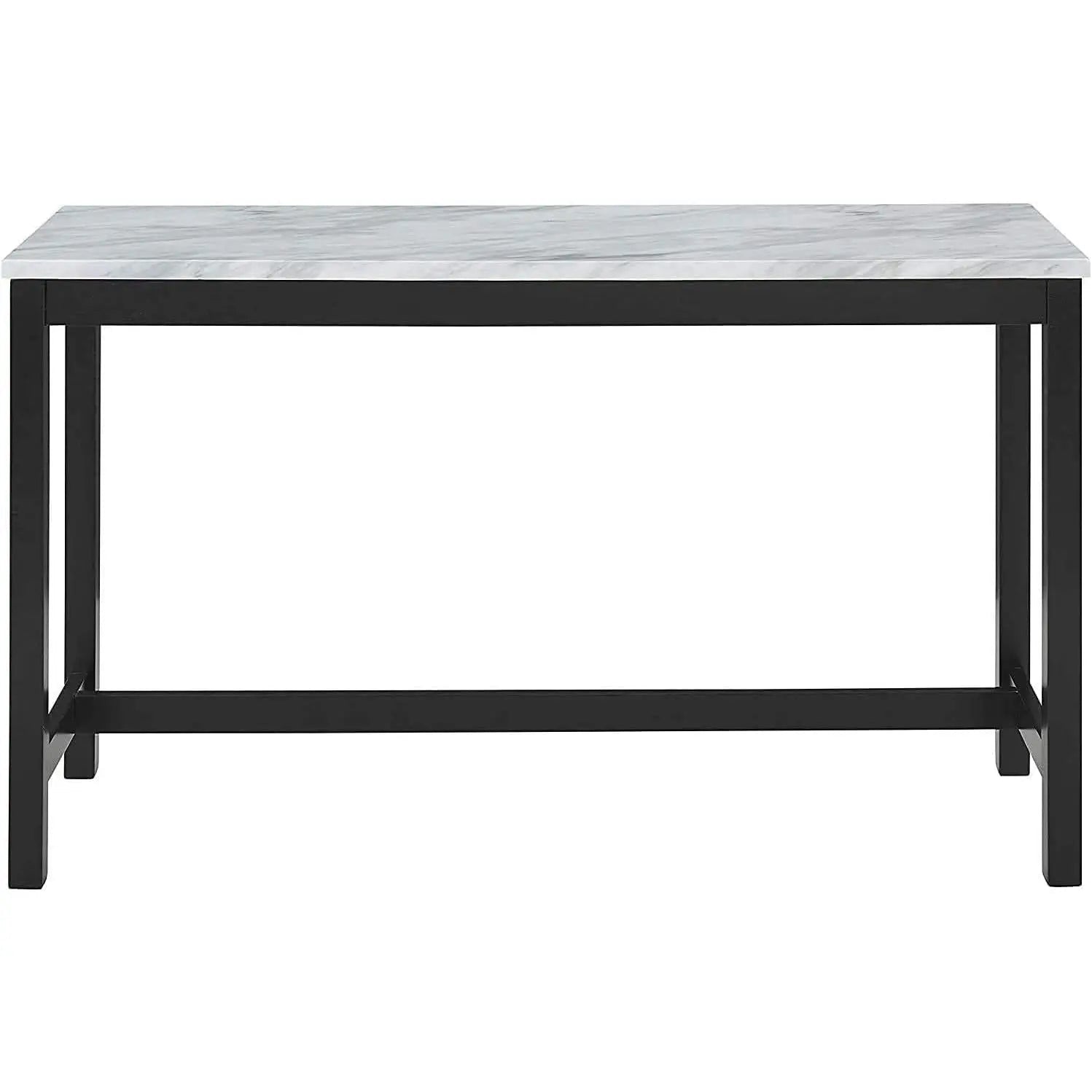 Blue Velvet Bar Table Set With Faux Marble Top 4 Piece - Get it from Bo