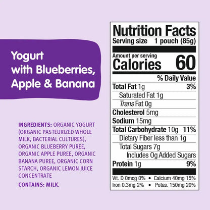 Berries Bundle: Apples, Banana & Berries Yogurt, Blueberries, Apple, Banana Yogurt, and Blue Bird Holle USA