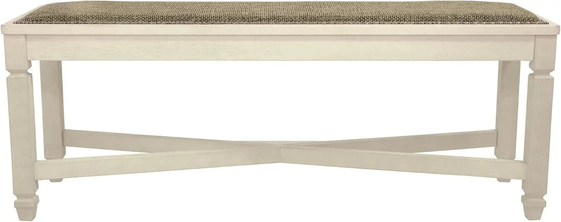 Bolanburg French Country Upholstered Dining Room Bench, Antique White - Get it from Bo