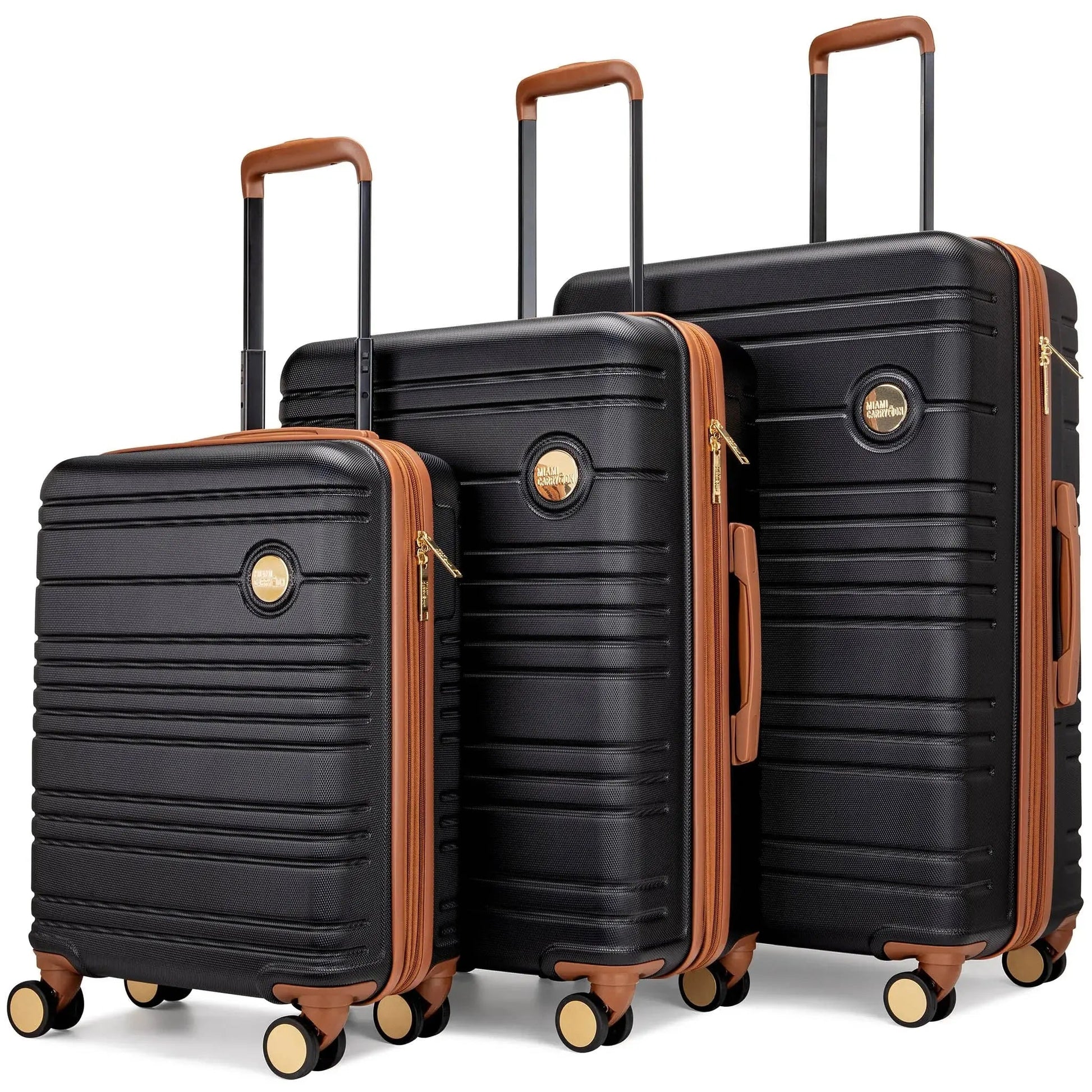 Brickell 3 Piece Expandable Retro Luggage Set - Get it from Bo