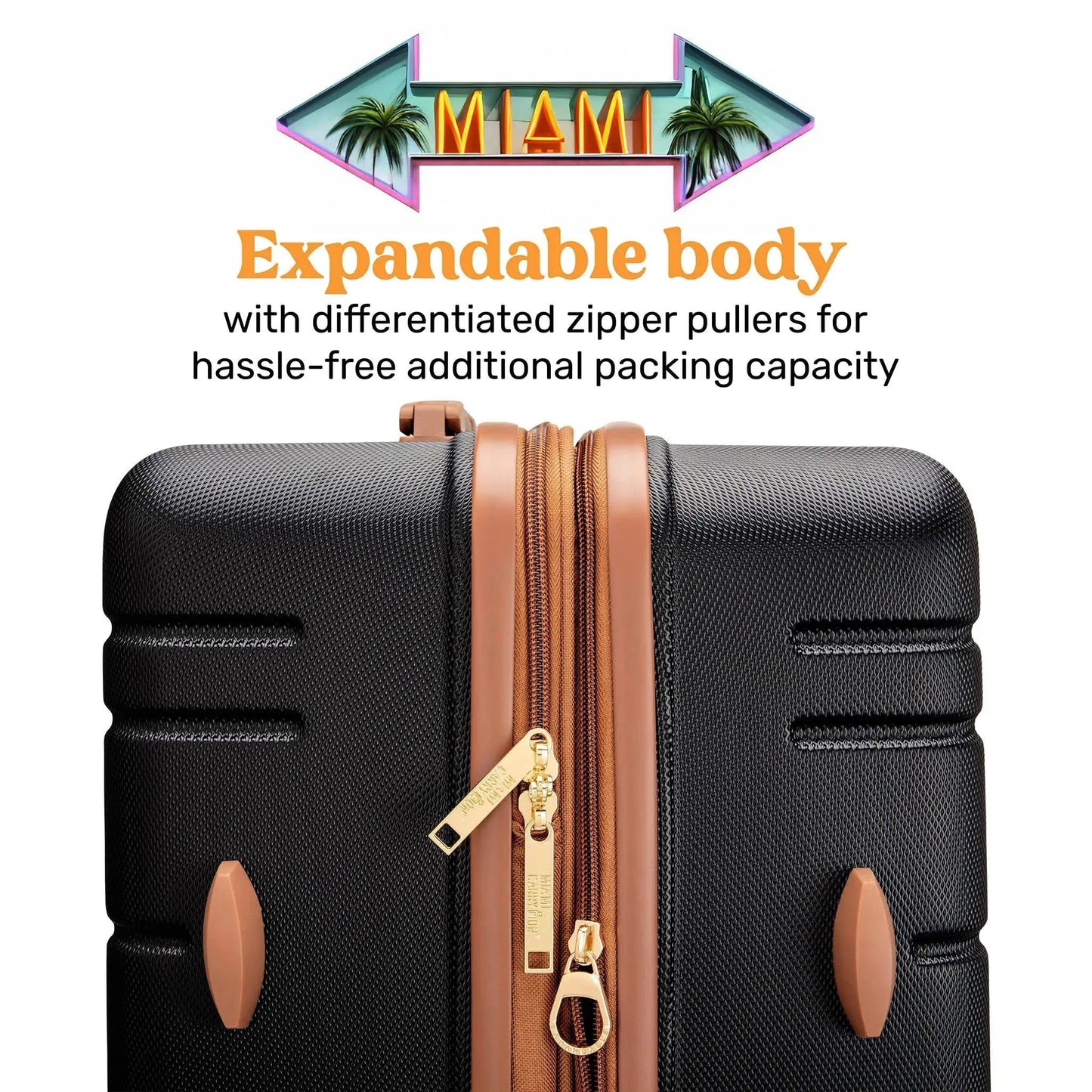 Brickell 3 Piece Expandable Retro Luggage Set - Get it from Bo