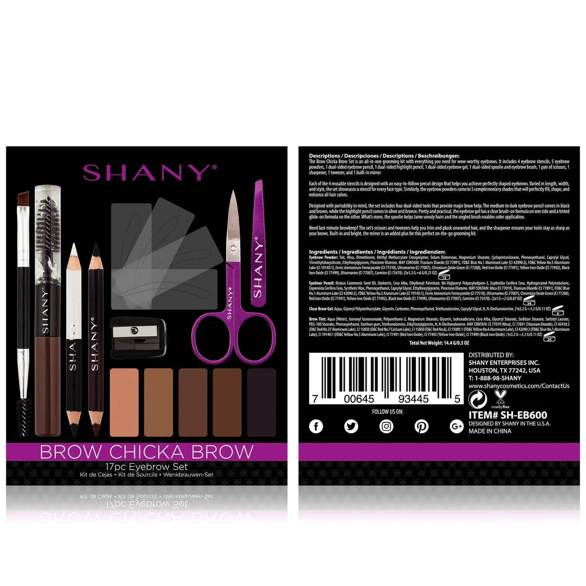 Brow Chicka Brow Eyebrow Makeup Set - 17-Piece Kit - Get it from Bo