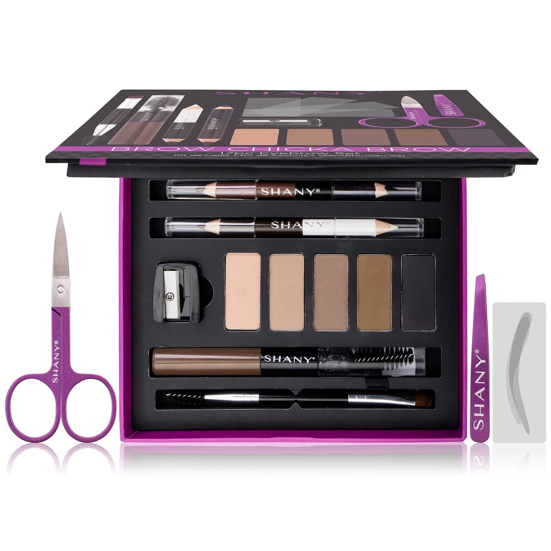 Brow Chicka Brow Eyebrow Makeup Set - 17-Piece Kit - Get it from Bo