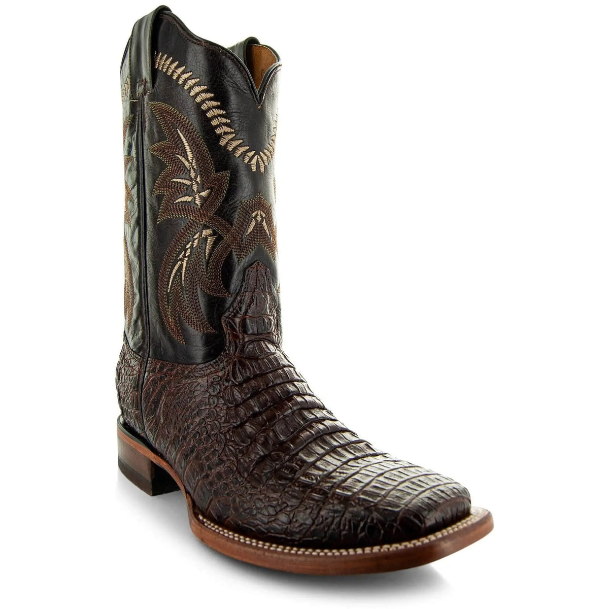 Brown Caiman Belly Print Men's Cowboy Boots H4001 - Get it from Bo