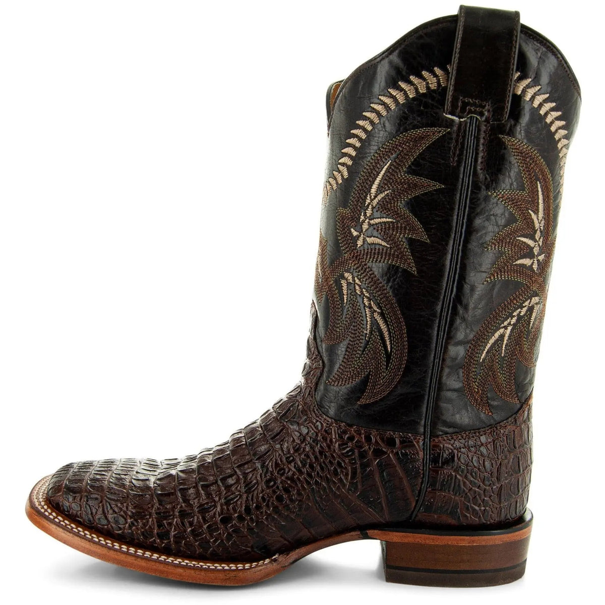 Brown Caiman Belly Print Men's Cowboy Boots H4001 - Get it from Bo