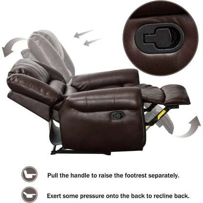 Brown Leather Recliner Chair With Traditional Style - Get it from Bo
