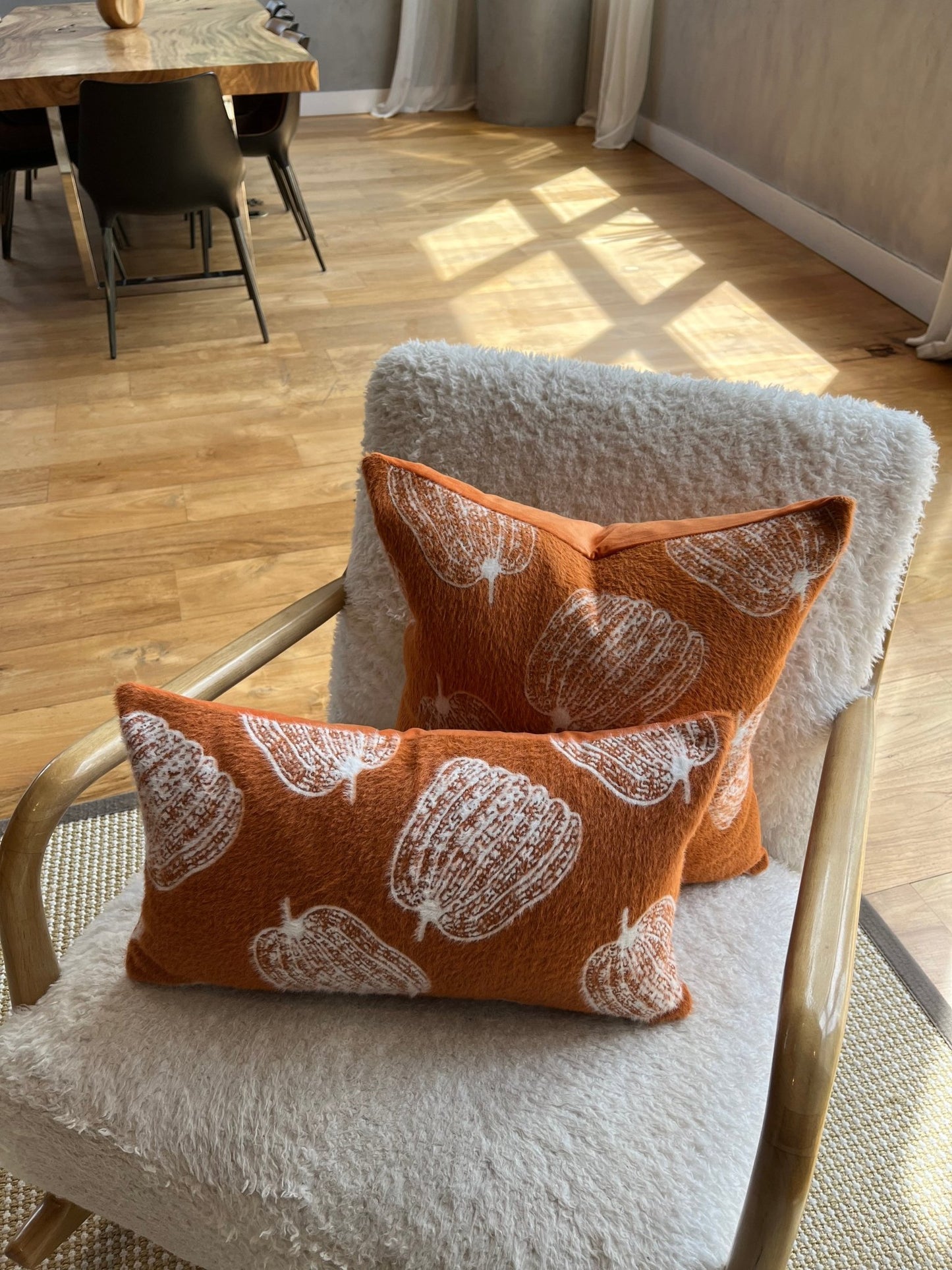 Burnt Orange Pumpkin Lumbar Pillow - Get it from Bo