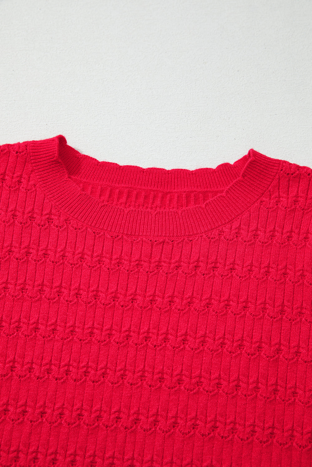 Kay Knit Ribbed Cuffs Crew Neck Sweater