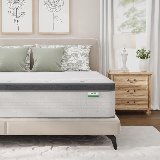 Queen Size Hybrid Mattress with Pillowtop for Comfort