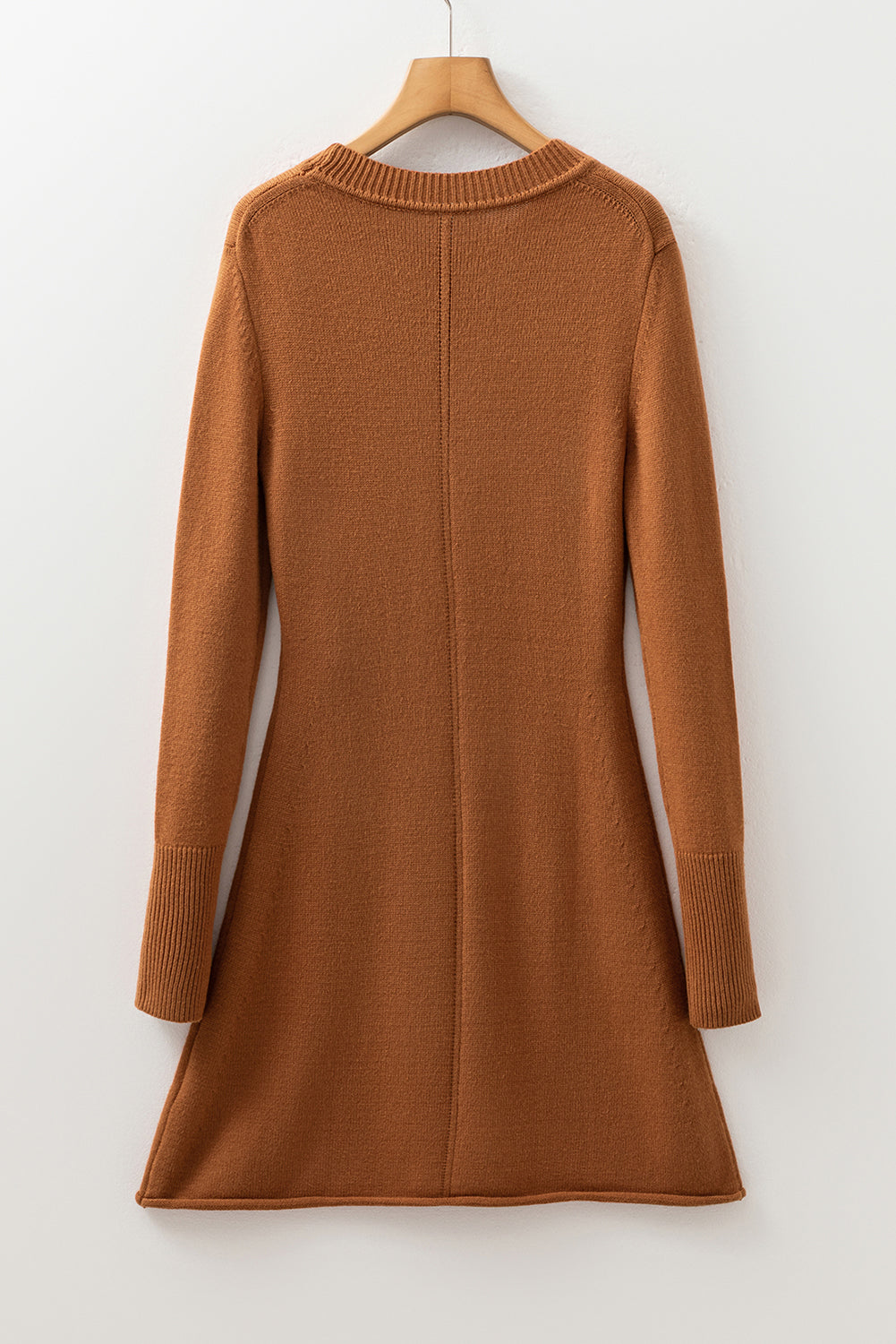 Madeline Ribbed Mini Sweater Dress Threaded Pear