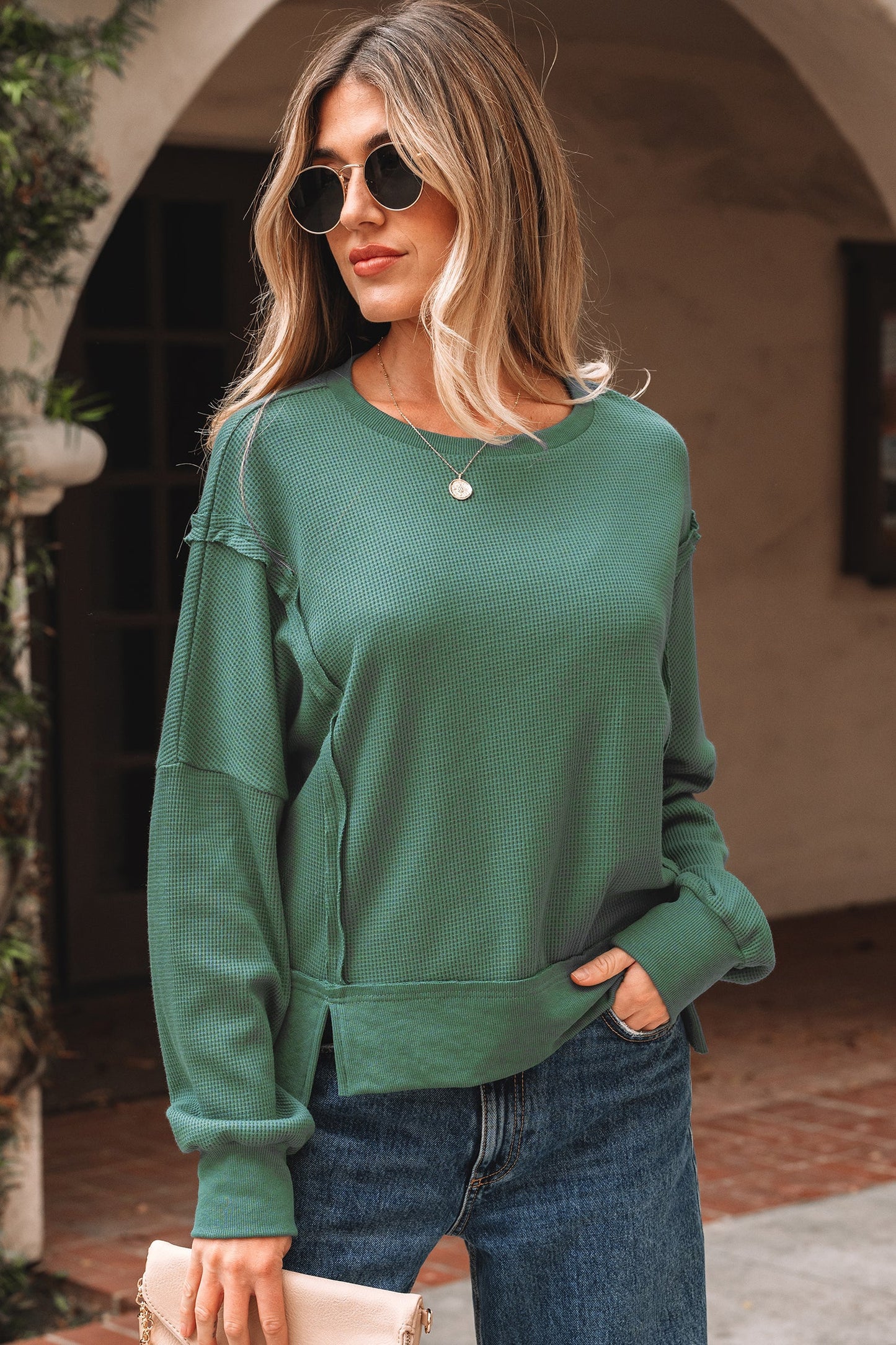 Noah Ribbed Drop Shoulder Sweatshirt