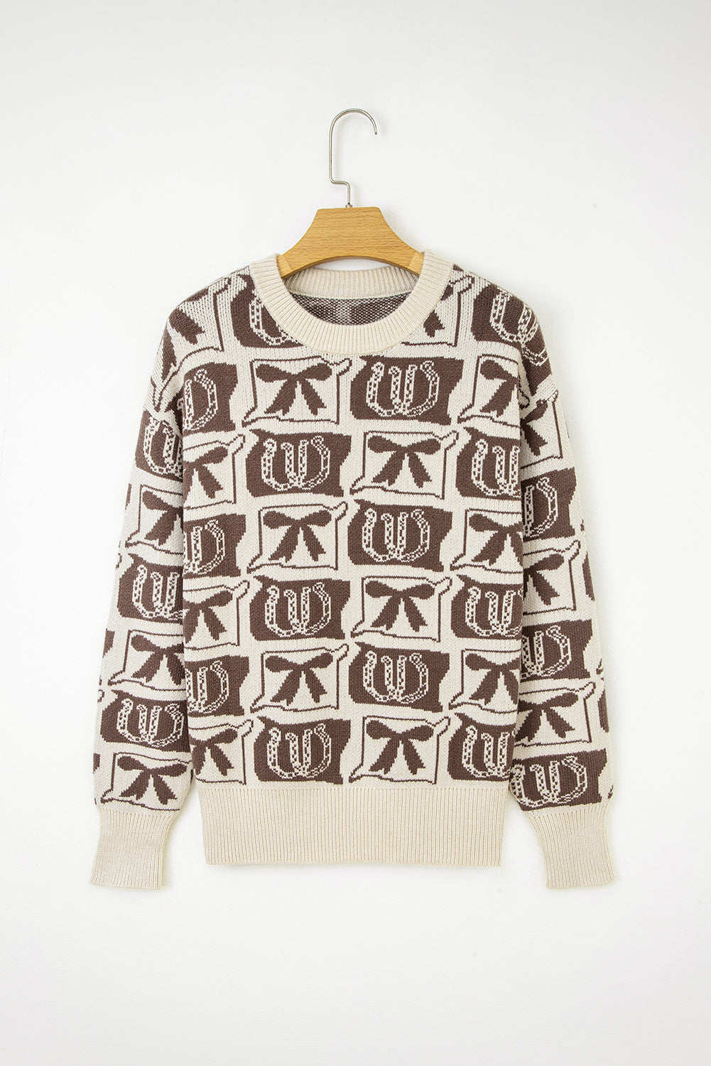 Sofia Western Fashion Print Sweater