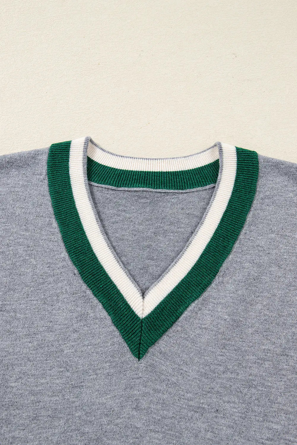 Scarlett Striped Trim Varsity Sweater