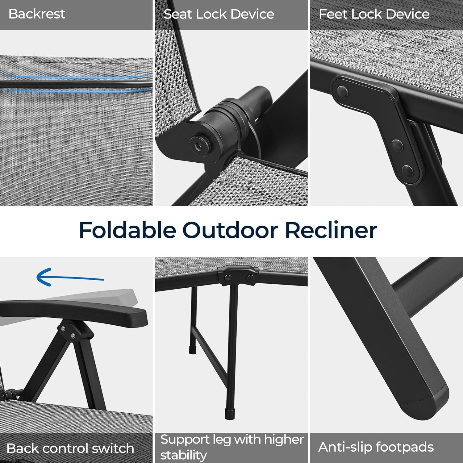 Outdoor Folding Chaise Lounge Chairs Set for Relaxation ShipItFurniture