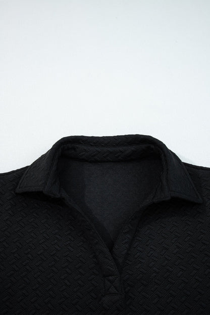 Keziah Patchwork Polo Collar Pullover