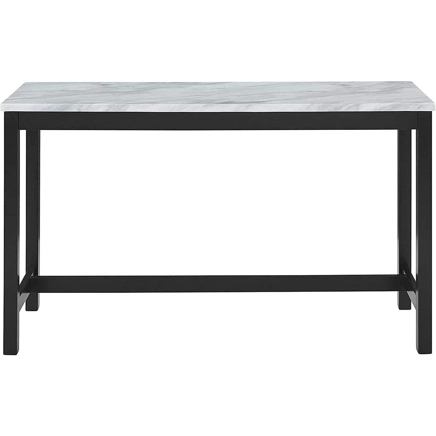 Blue Velvet Bar Table Set With 3 Stools Faux Marble Top ShipItFurniture