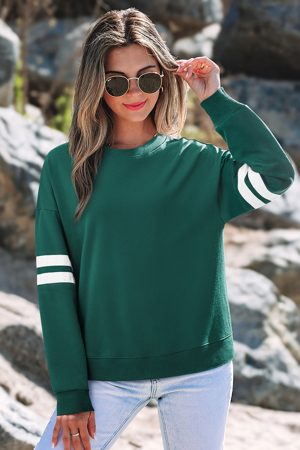 Taylor Striped Oversized Sweatshirt