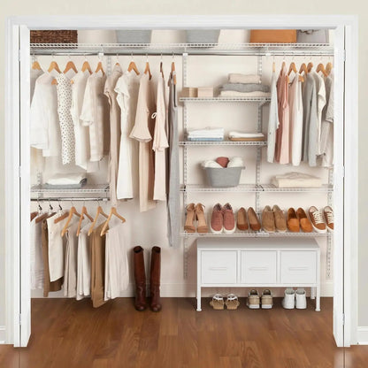 White Closet Storage Organizer With Fabric Drawers ShipItFurniture