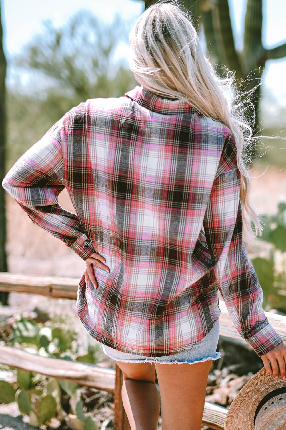 Harper Plaid Flap Up Shacket