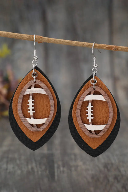Imani Pu Leather Drop Earrings