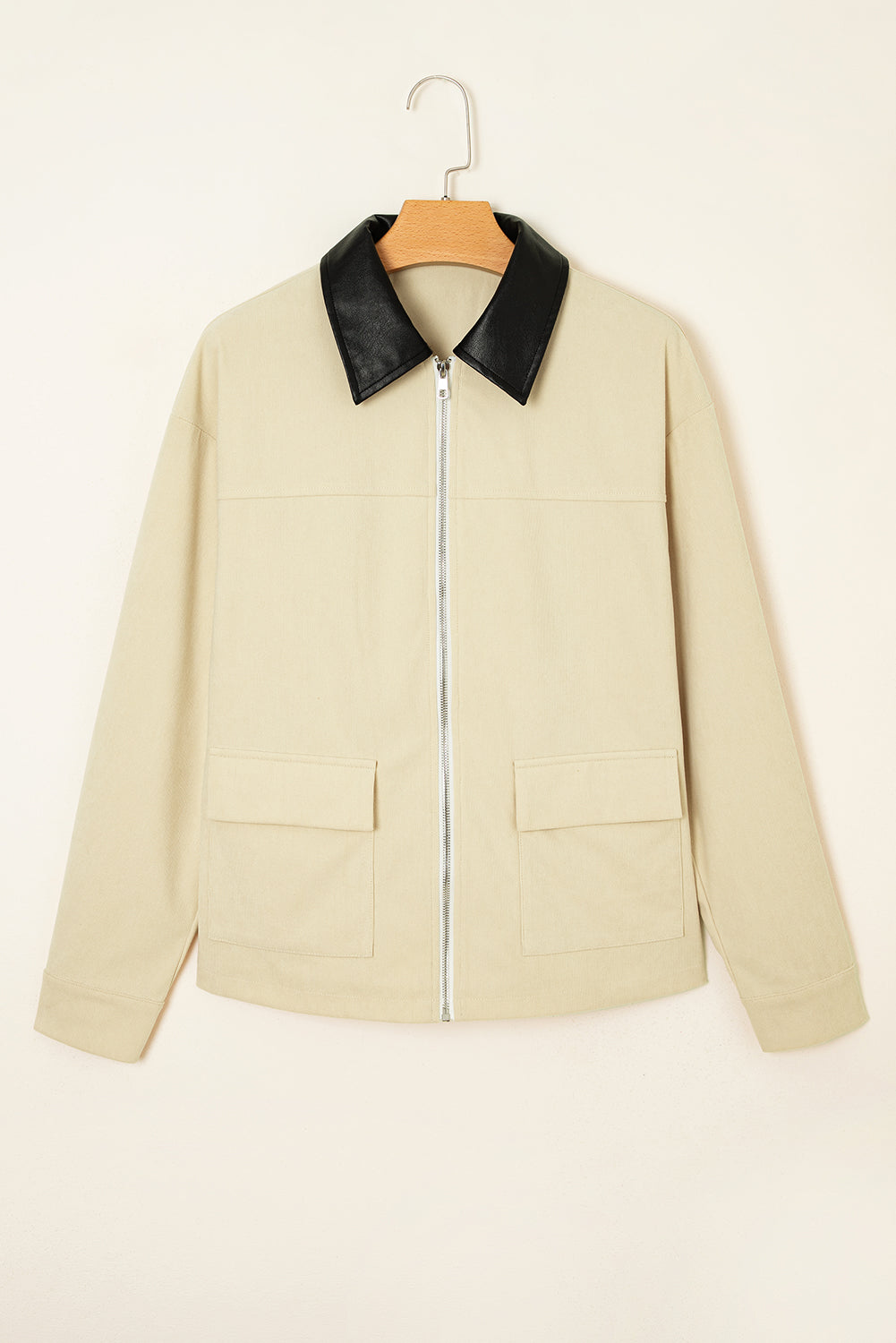 Phoebe Textured Zip Up Jacket Threaded Pear