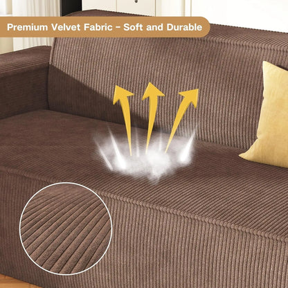 Sofa In A Box Memory Foam Brown Couch For Living Room ShipItFurniture